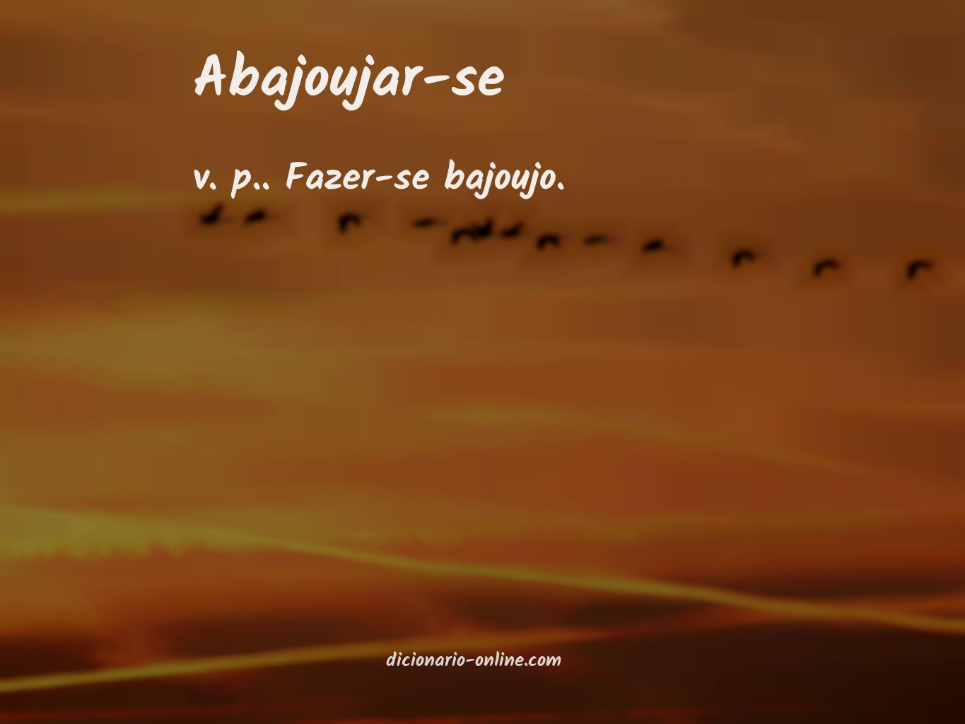 Significado de abajoujar-se