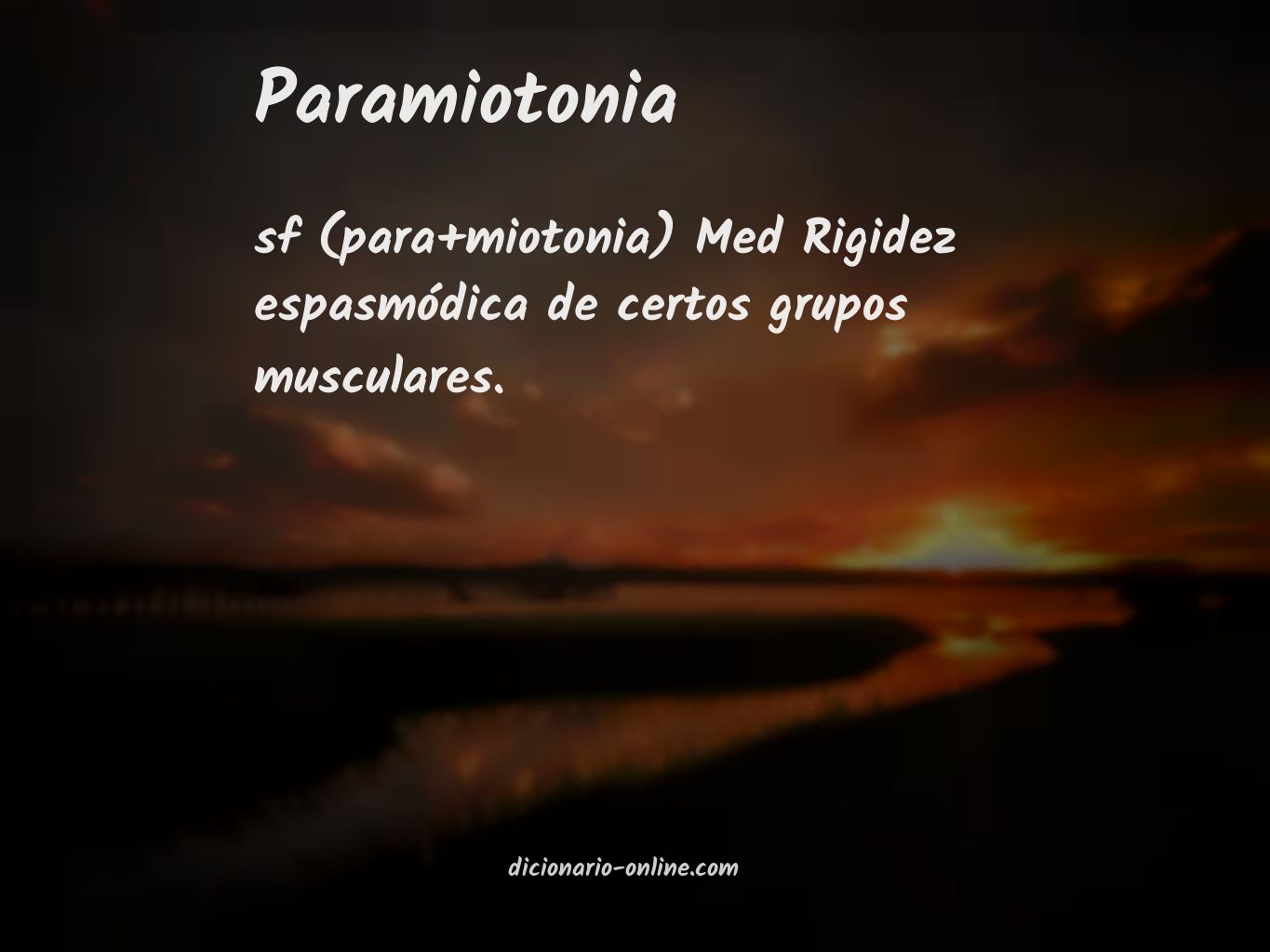 Significado de paramiotonia