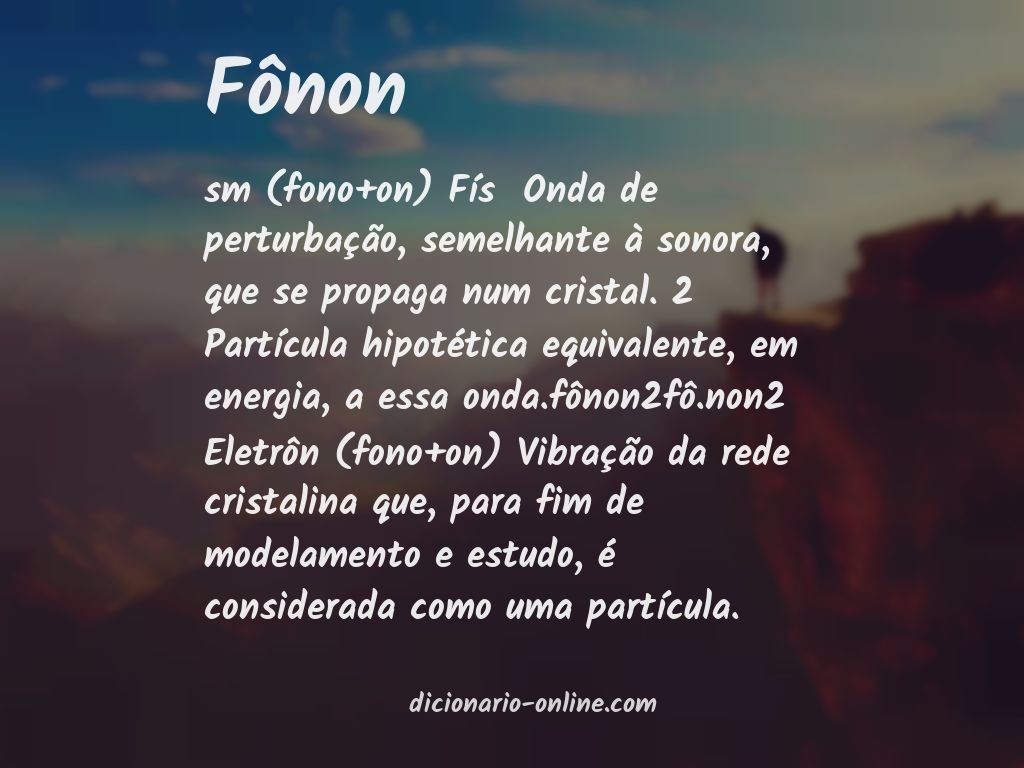 Significado de fônon