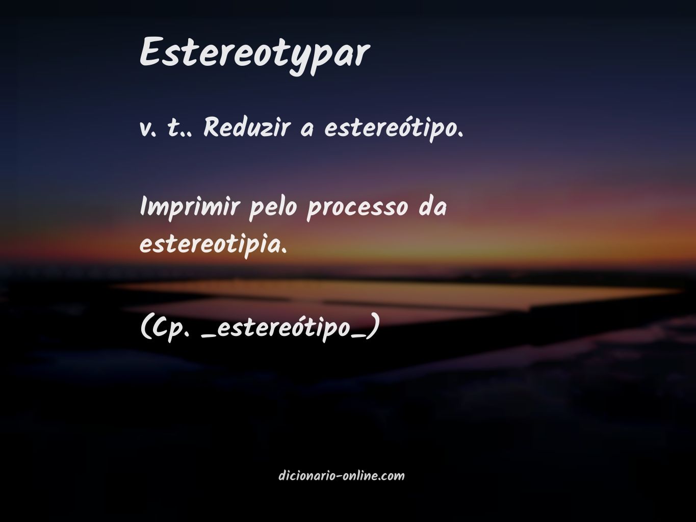 Significado de estereotypar