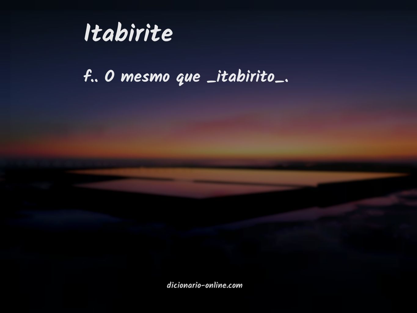 Significado de itabirite
