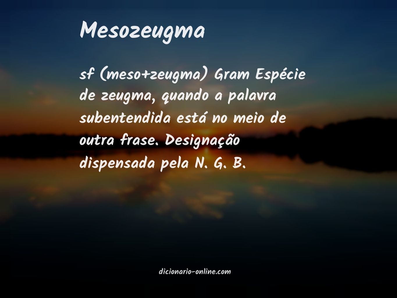 Significado de mesozeugma