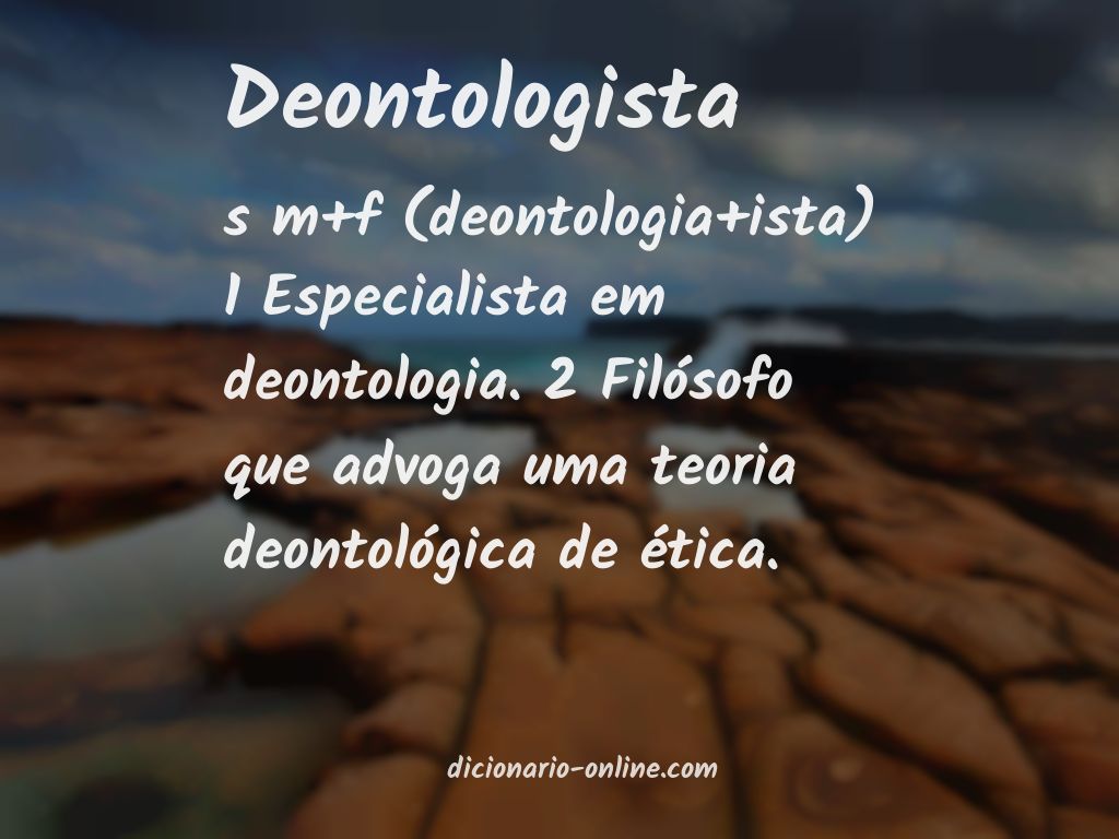 Significado de deontologista