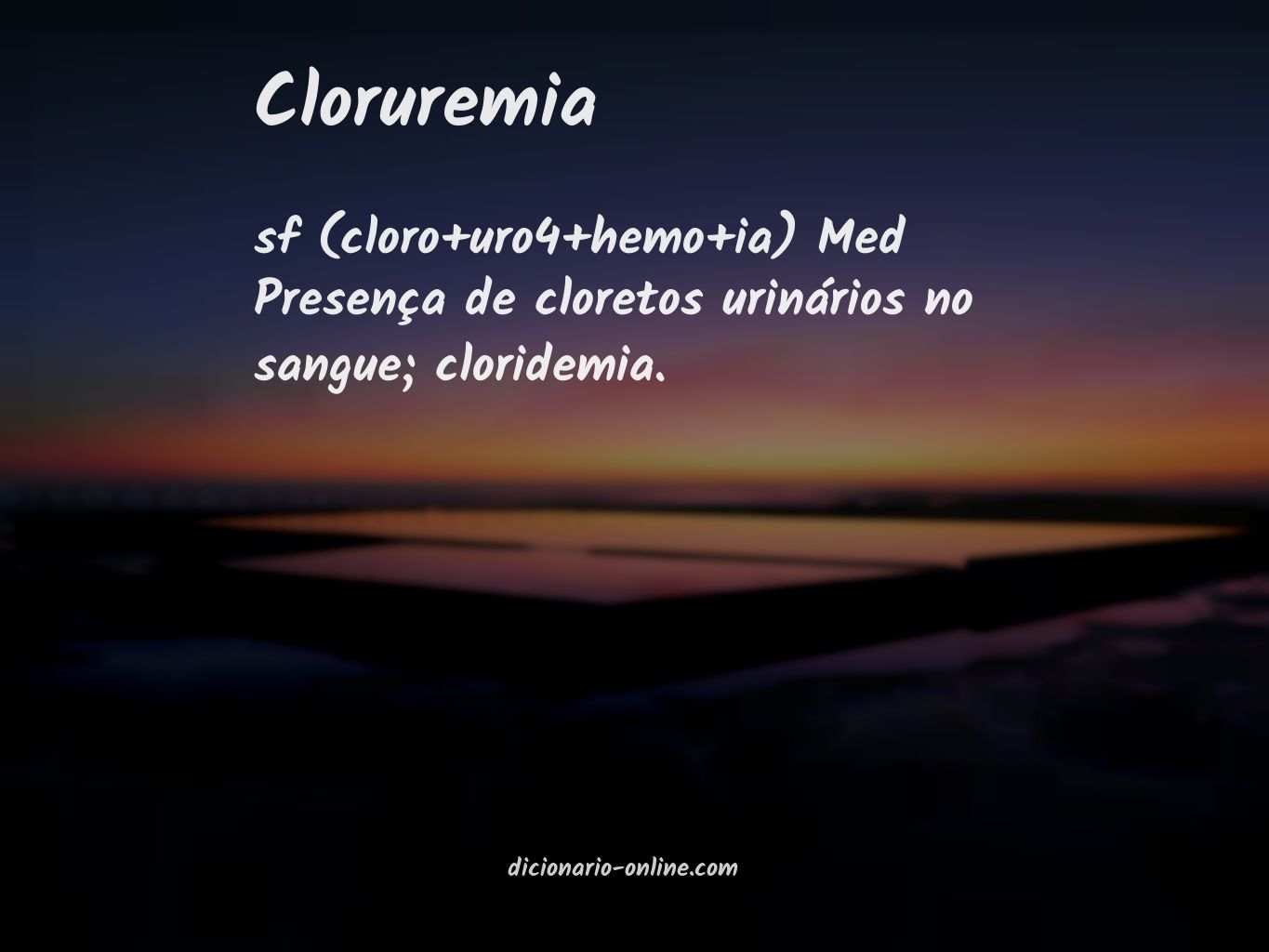 Significado de cloruremia