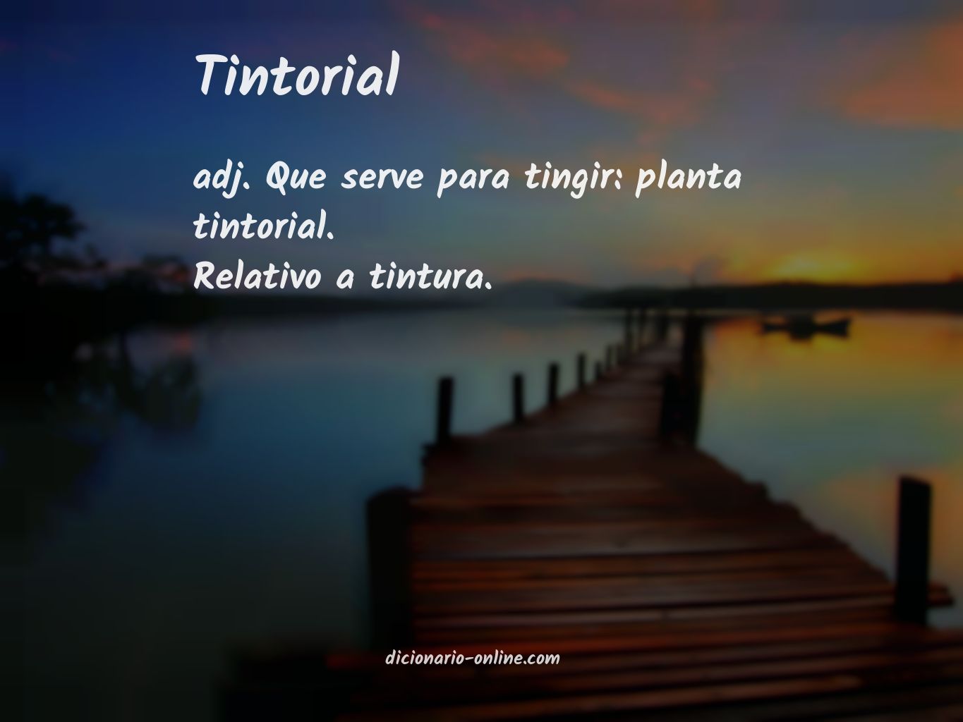 Significado de tintorial