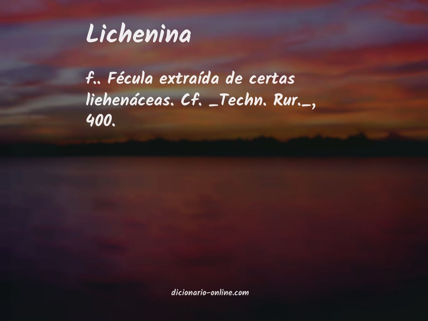 Significado de lichenina