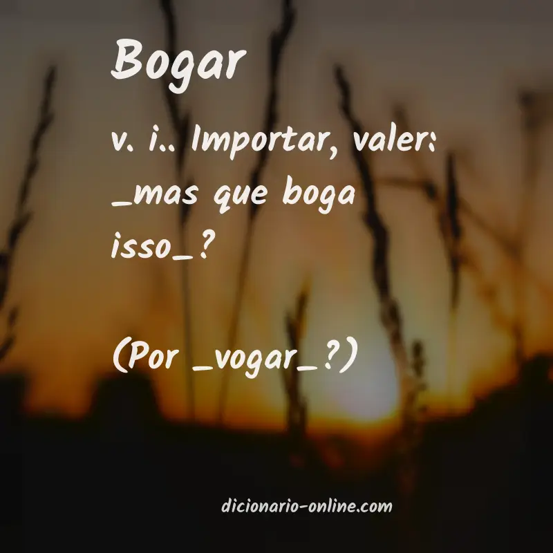 Significado de bogar