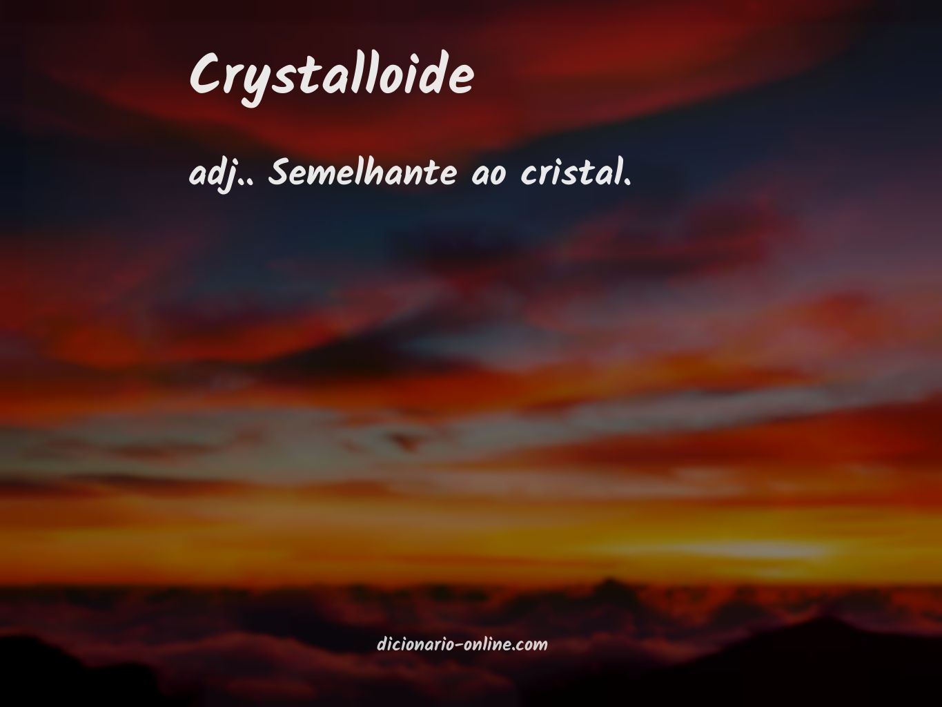 Significado de crystalloide