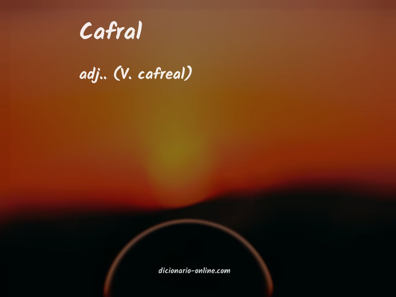 Significado de cafral