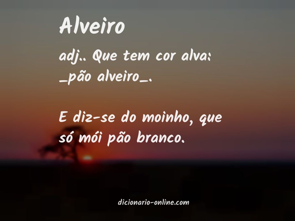 Significado de alveiro