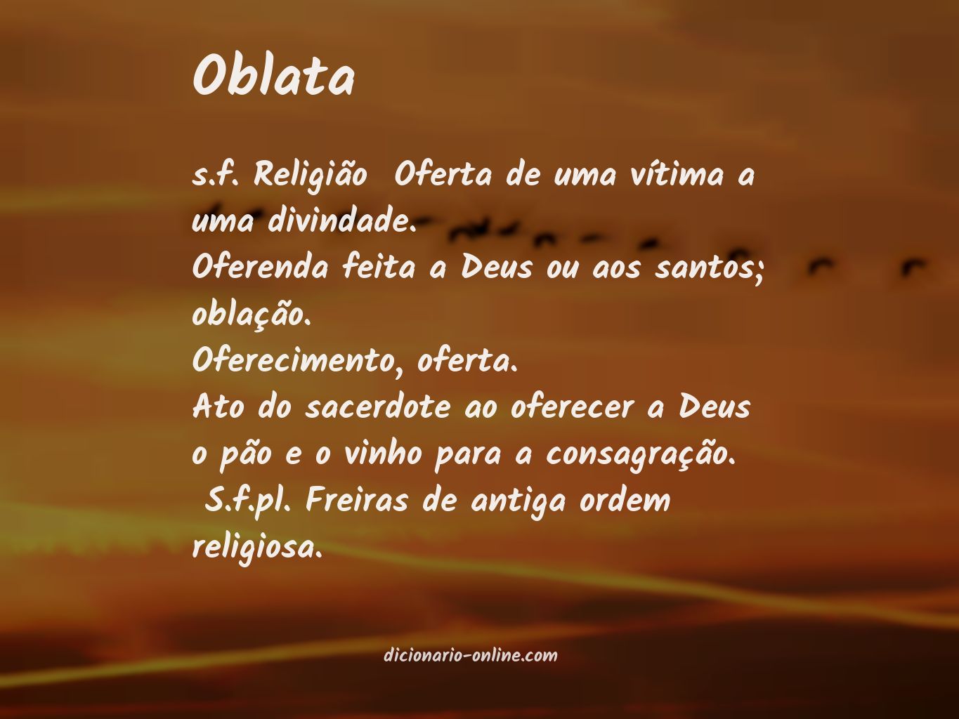 Significado de oblata