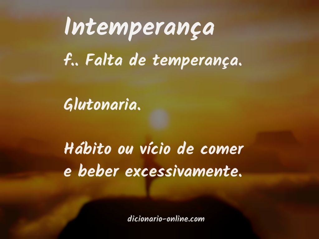 Significado de intemperança