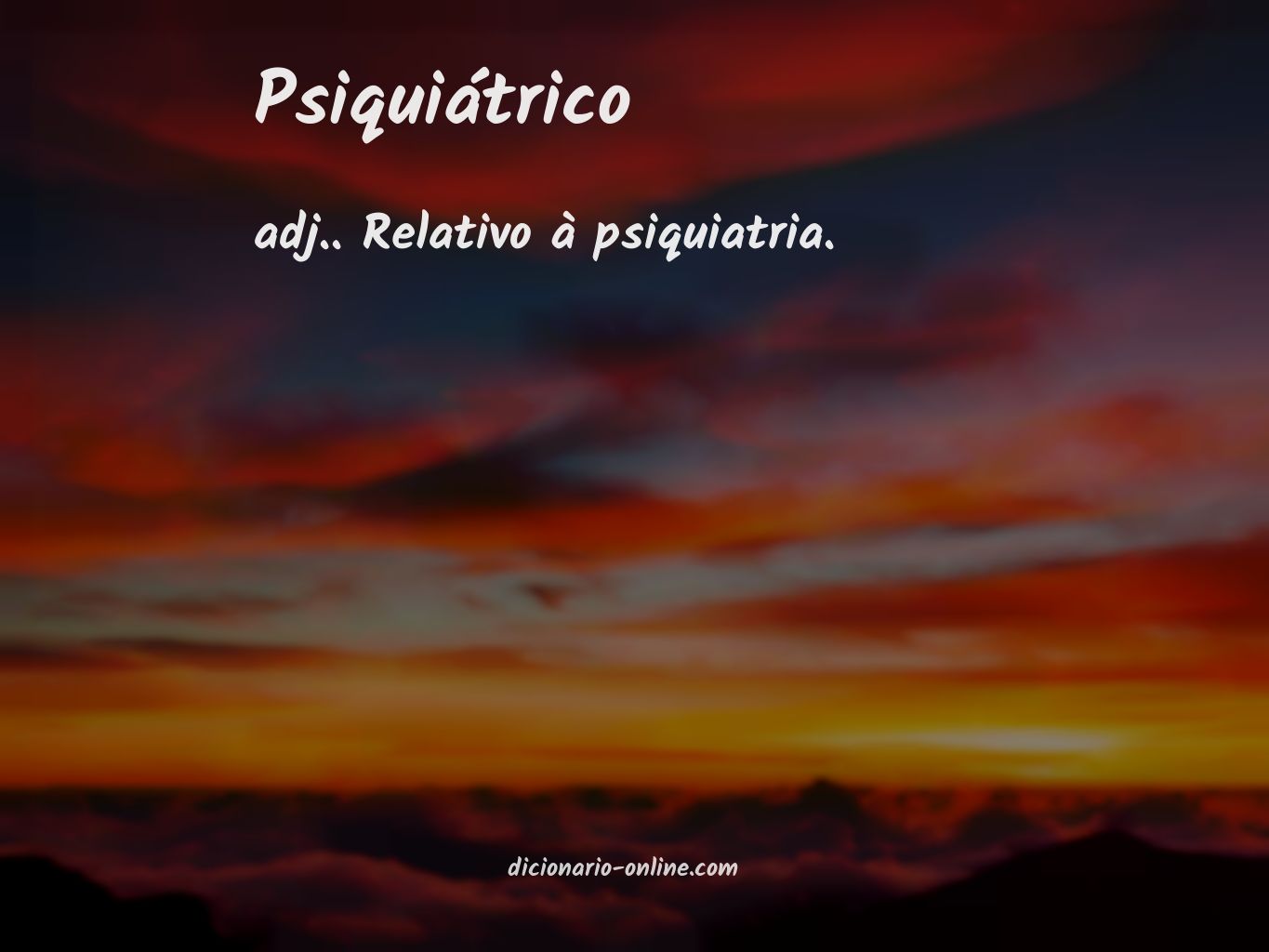 Significado de psiquiátrico