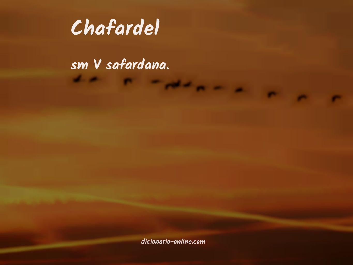 Significado de chafardel