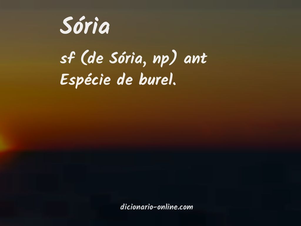 Significado de sória