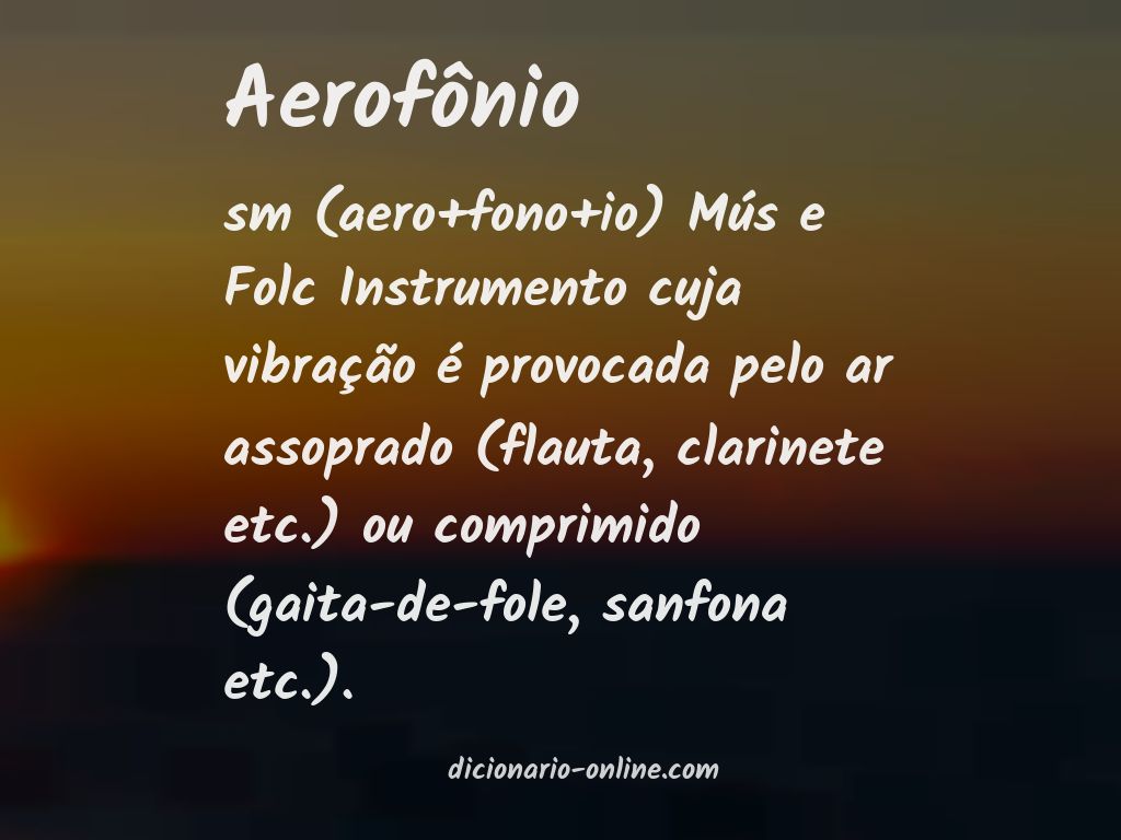 Significado de aerofônio