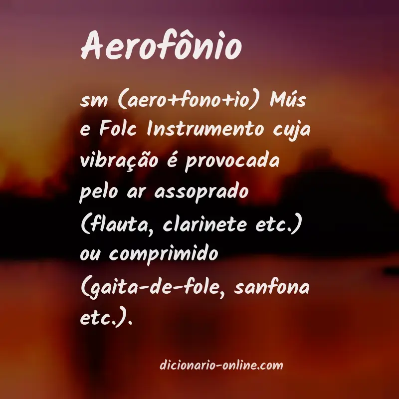 Significado de aerofônio