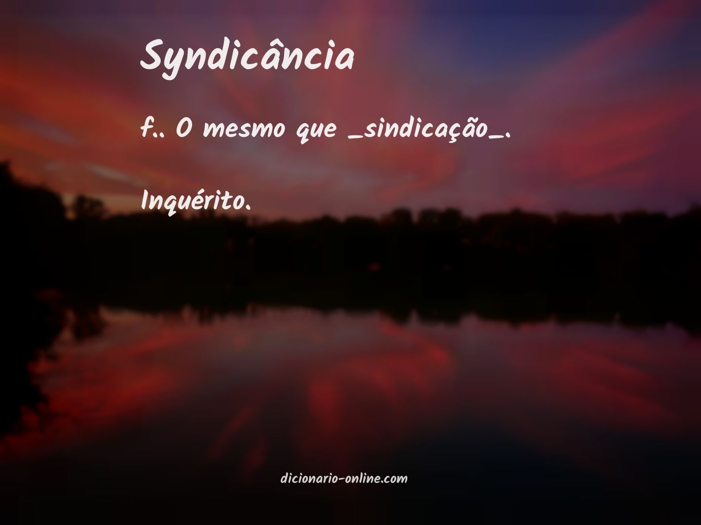 Significado de syndicância