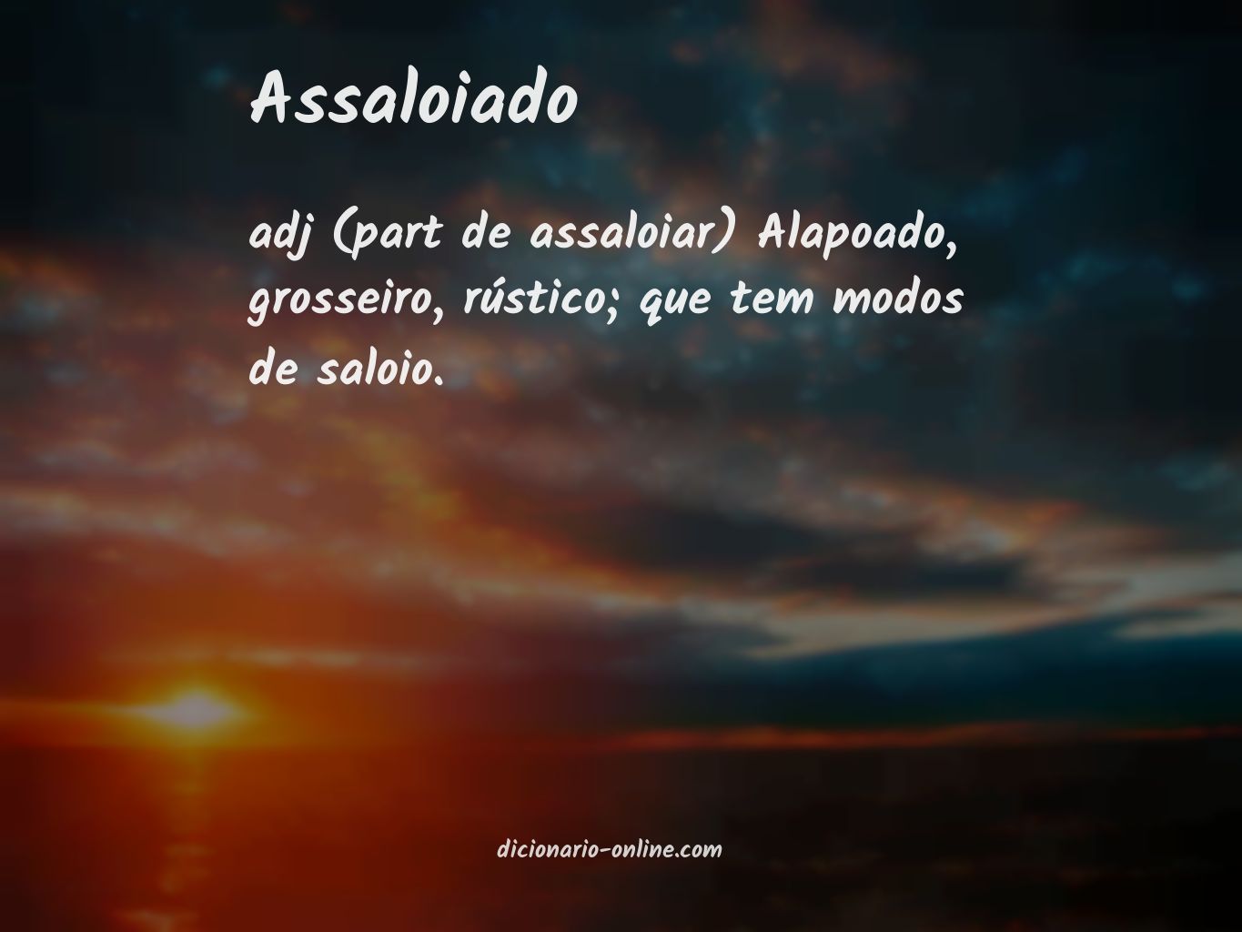 Significado de assaloiado