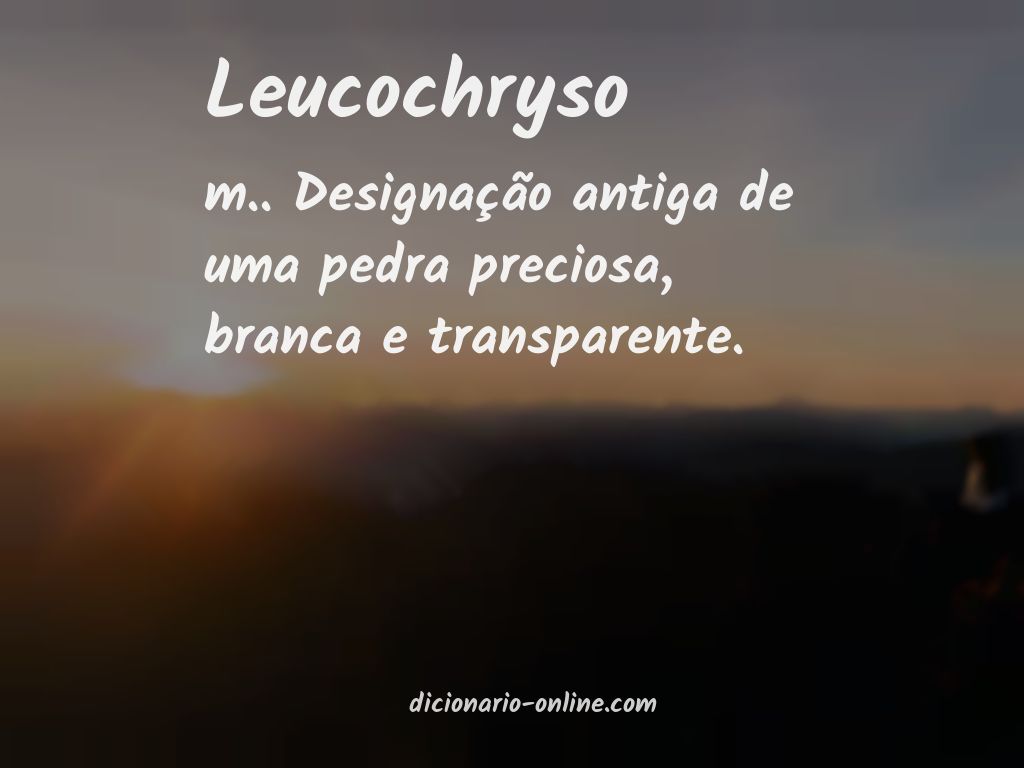 Significado de leucochryso