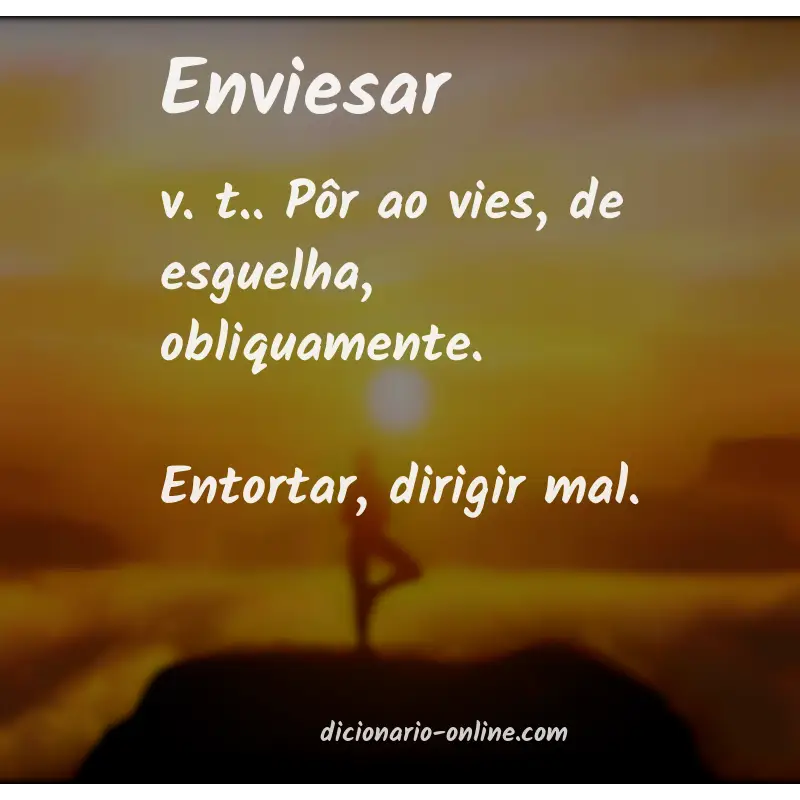 Significado de enviesar