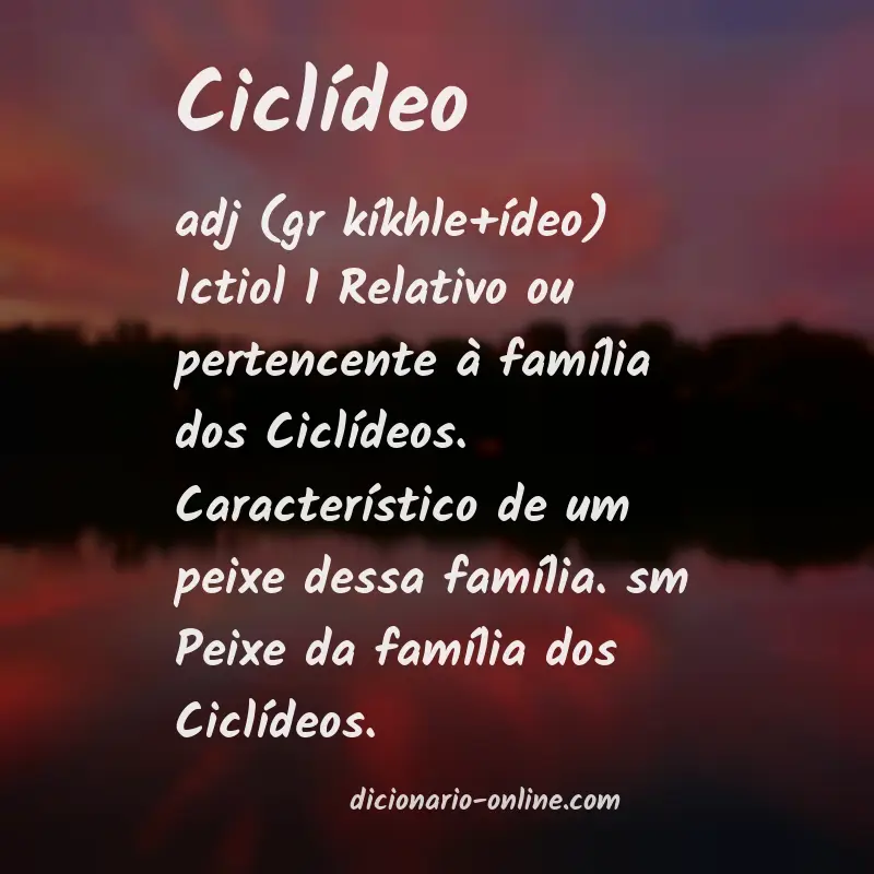 Significado de ciclídeo