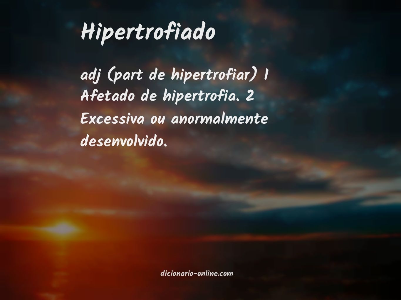 Significado de hipertrofiado