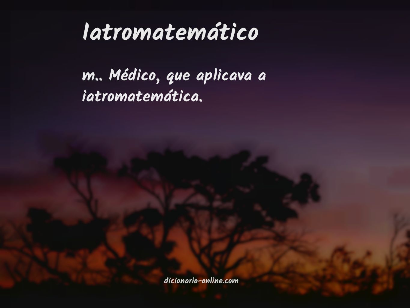 Significado de iatromatemático