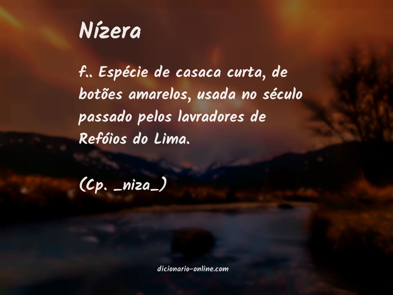 Significado de nízera