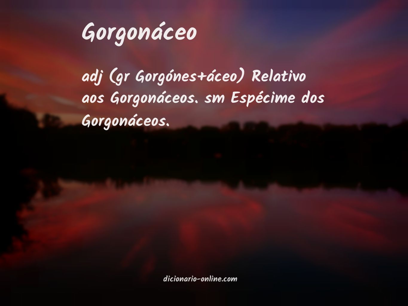 Significado de gorgonáceo