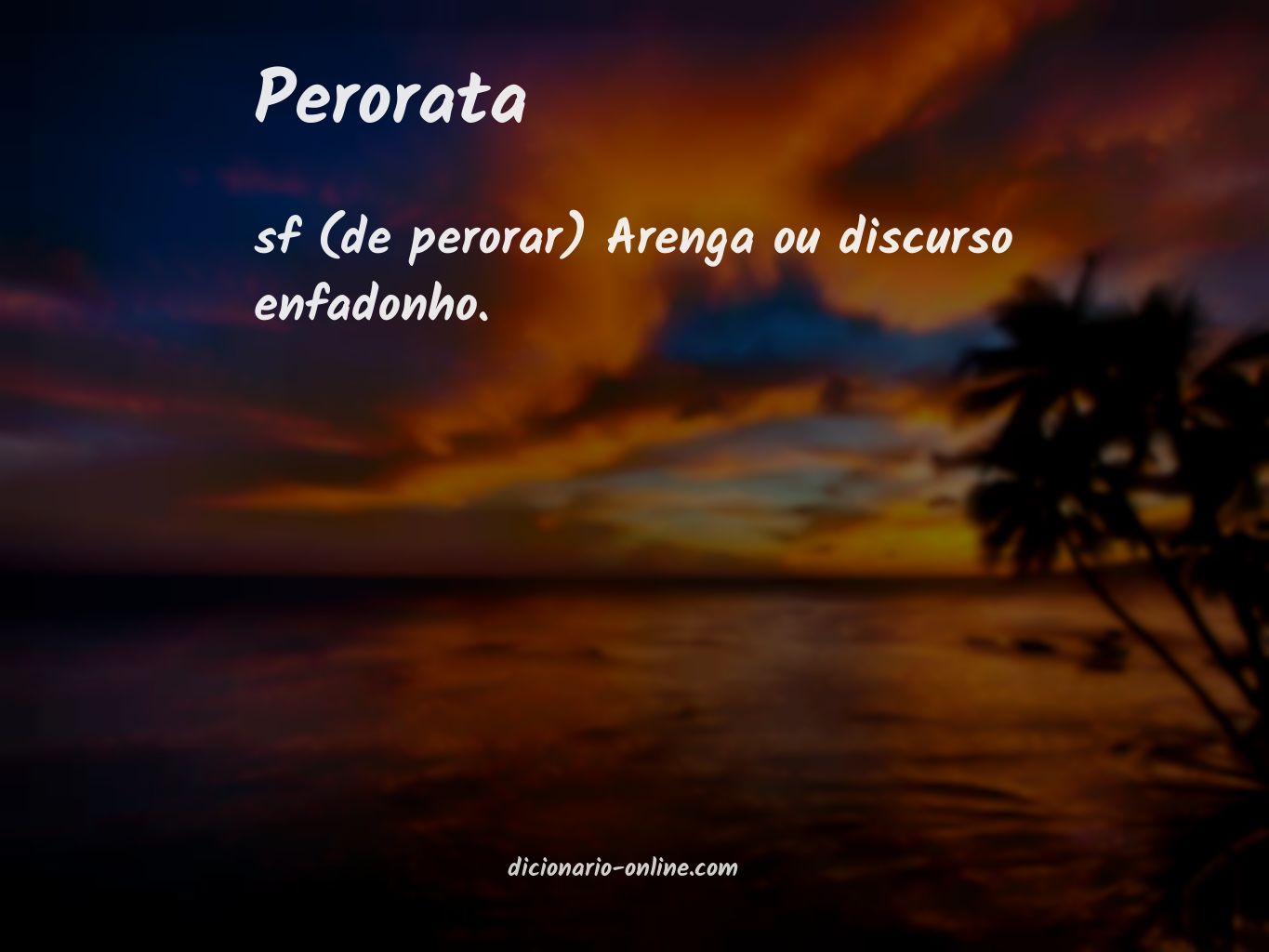 Significado de perorata