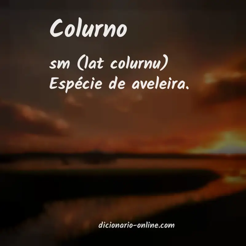 Significado de colurno