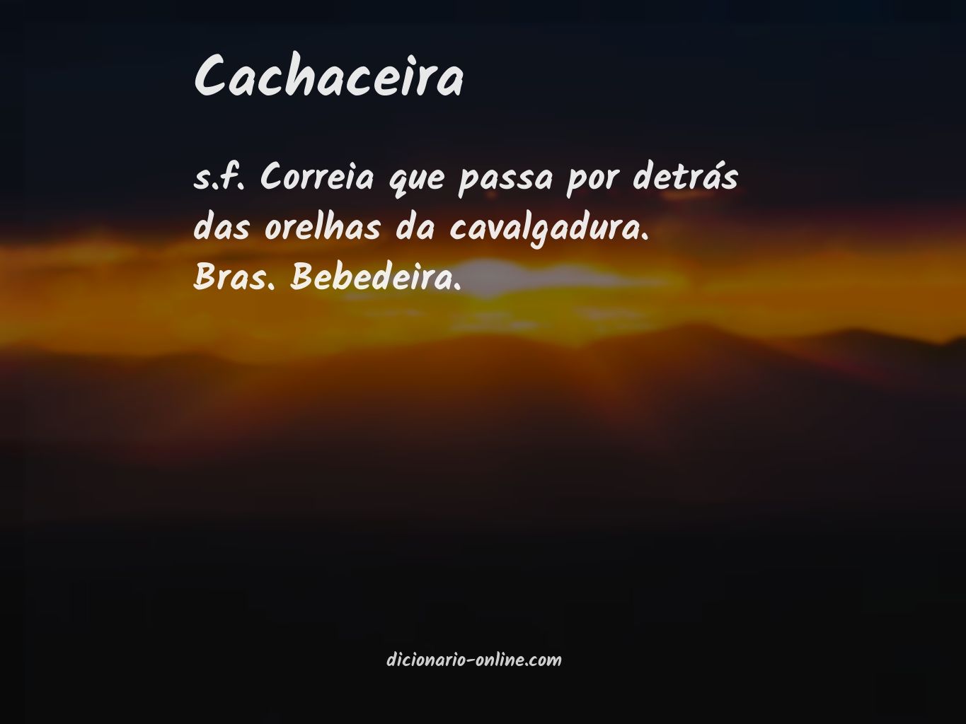 Significado de cachaceira