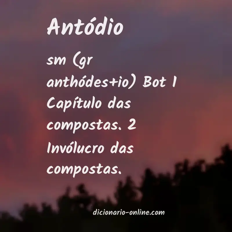 Significado de antódio