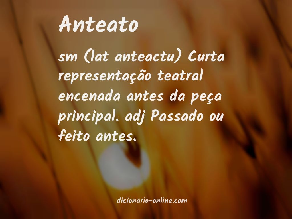 Significado de anteato