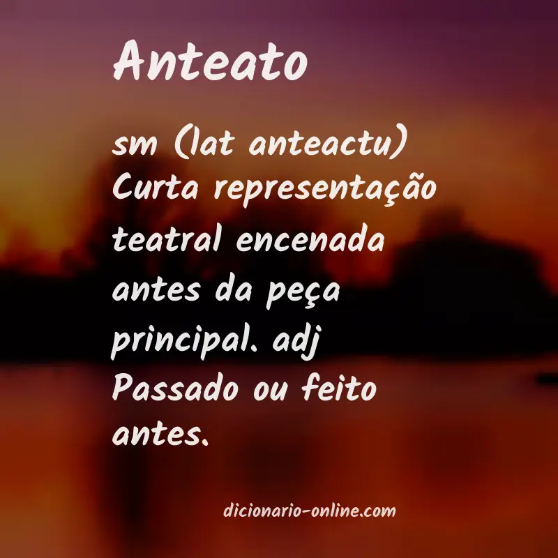 Significado de anteato