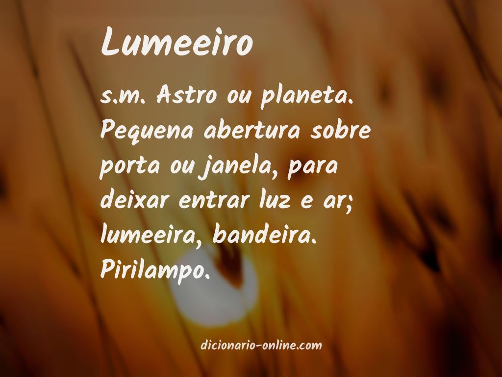 Significado de lumeeiro