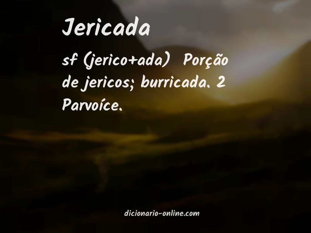 Significado de jericada