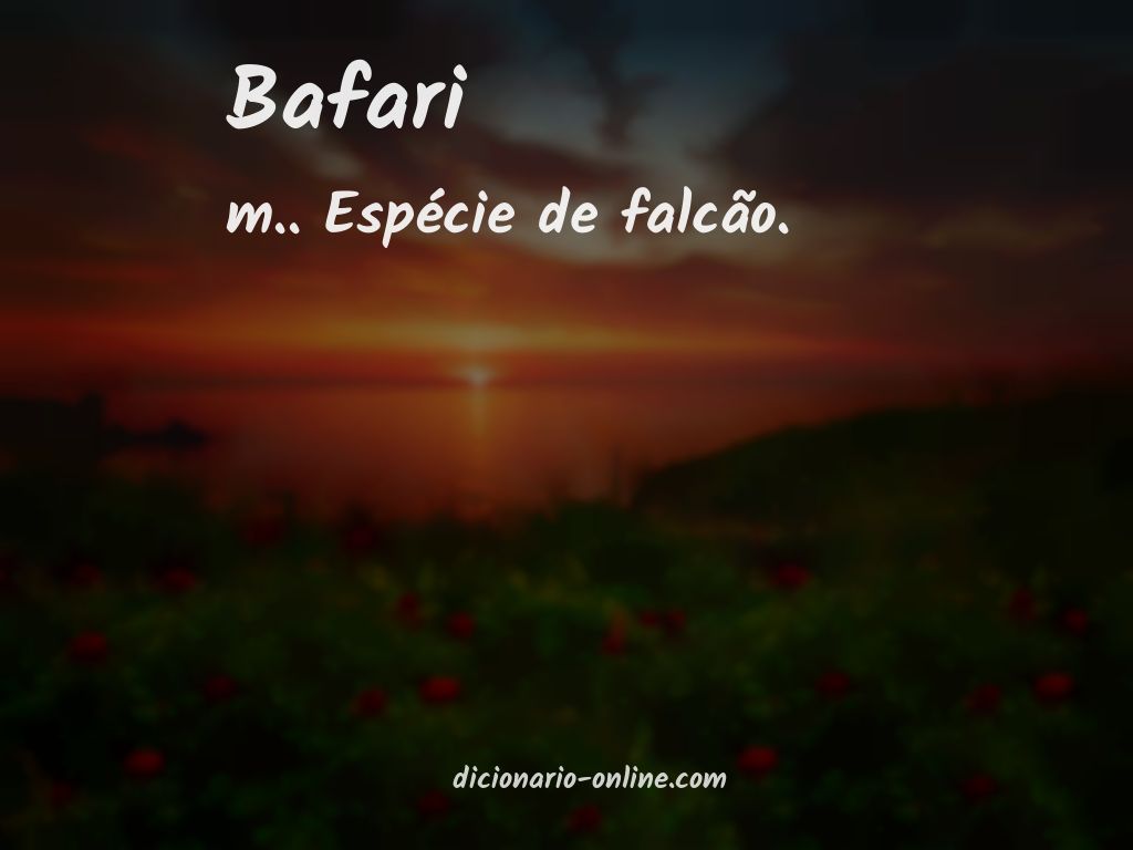 Significado de bafari