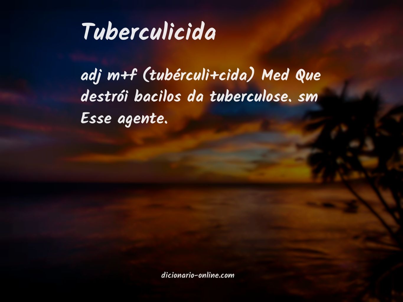 Significado de tuberculicida