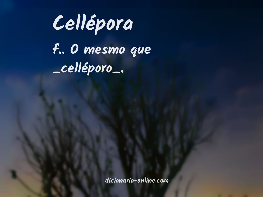 Significado de cellépora