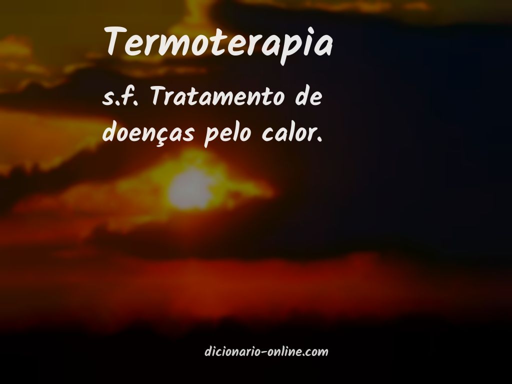 Significado de termoterapia