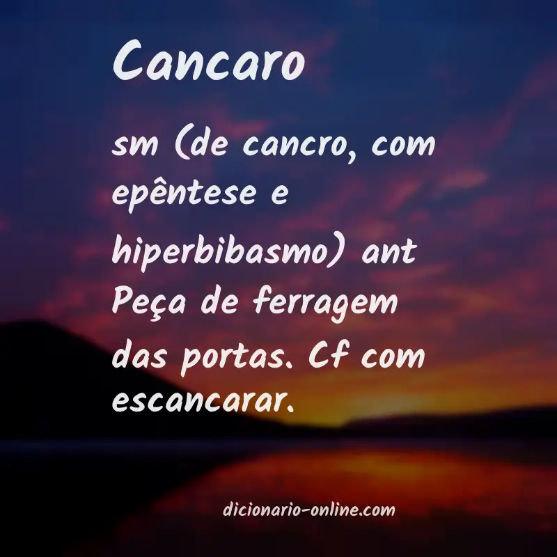 Significado de cancaro