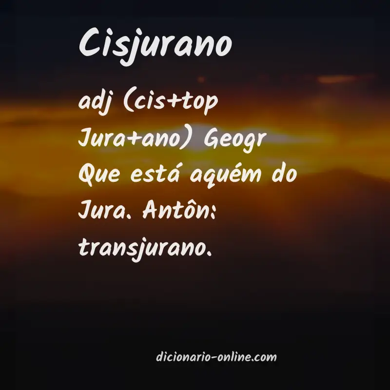 Significado de cisjurano