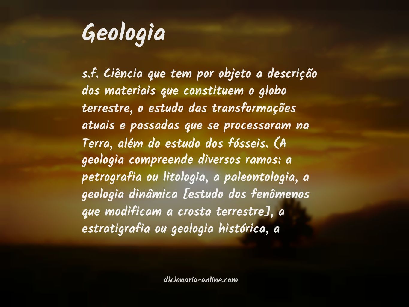Significado de geologia