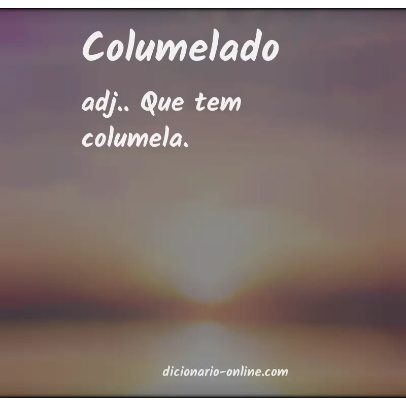 Significado de columelado
