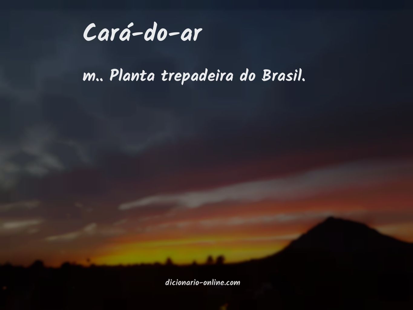 Significado de cará-do-ar