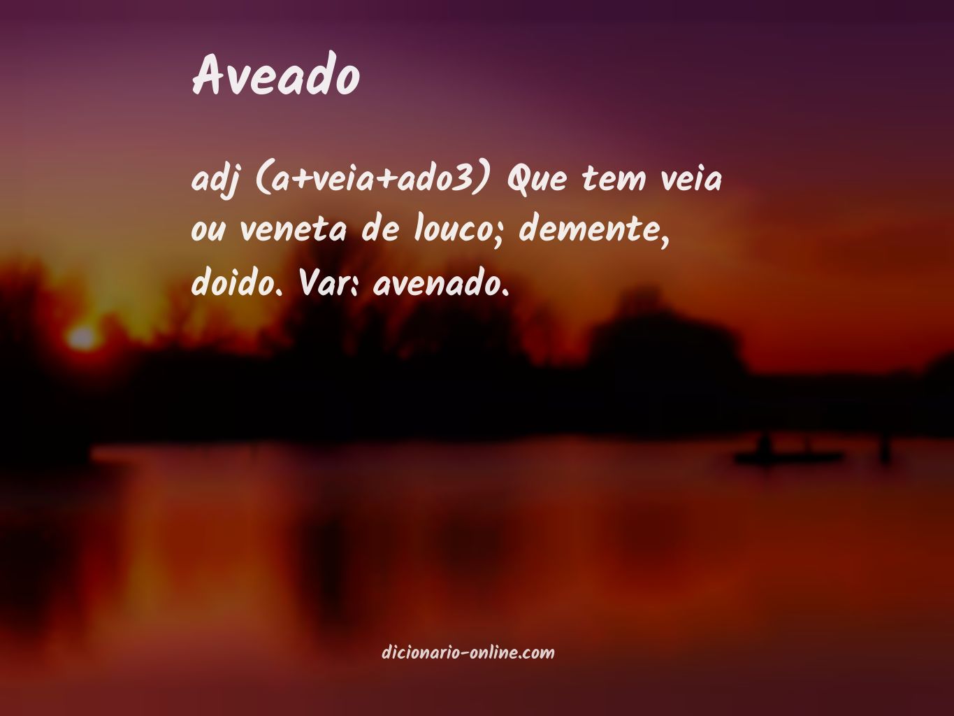 Significado de aveado