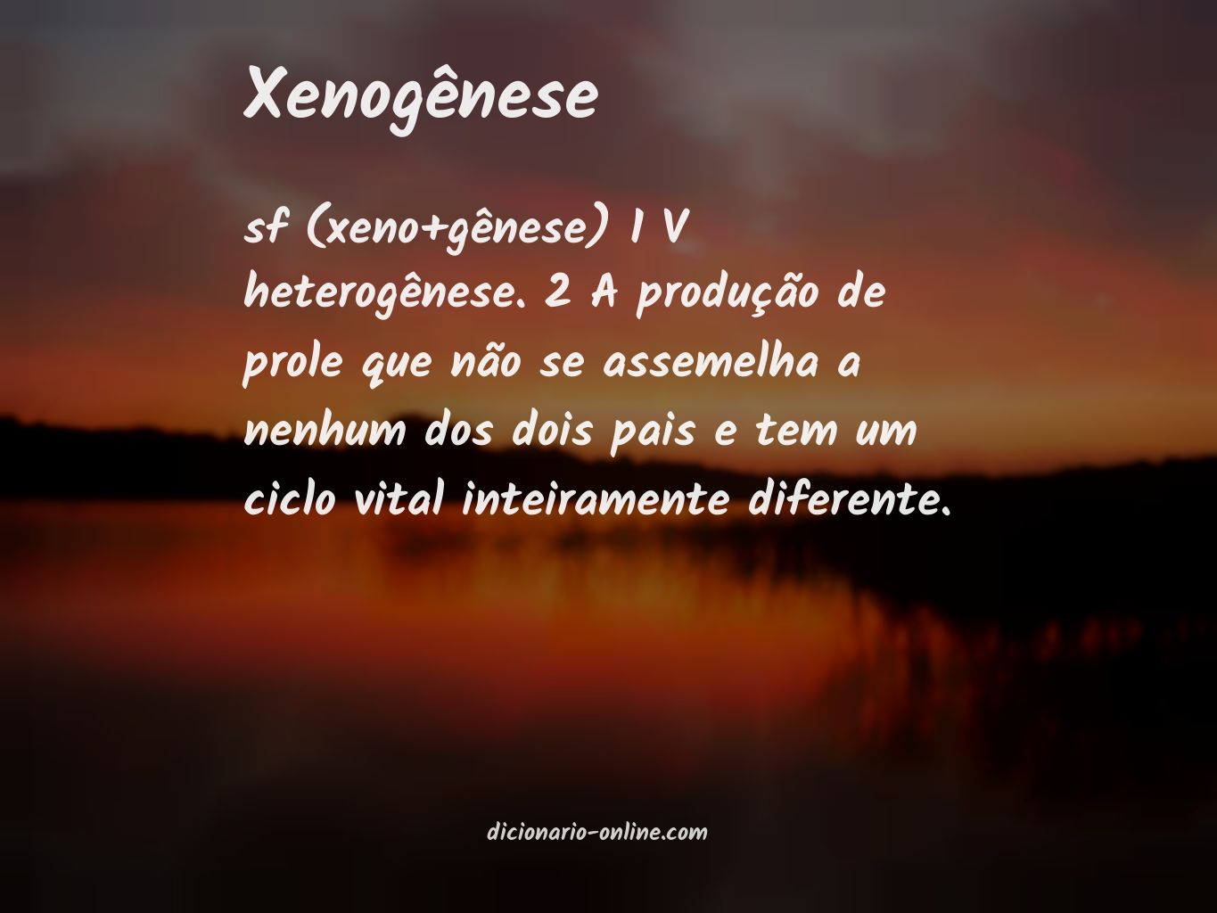 Significado de xenogênese