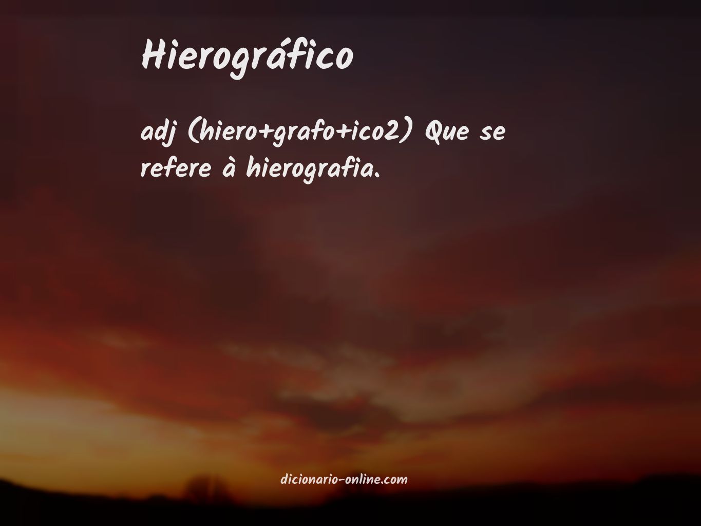 Significado de hierográfico